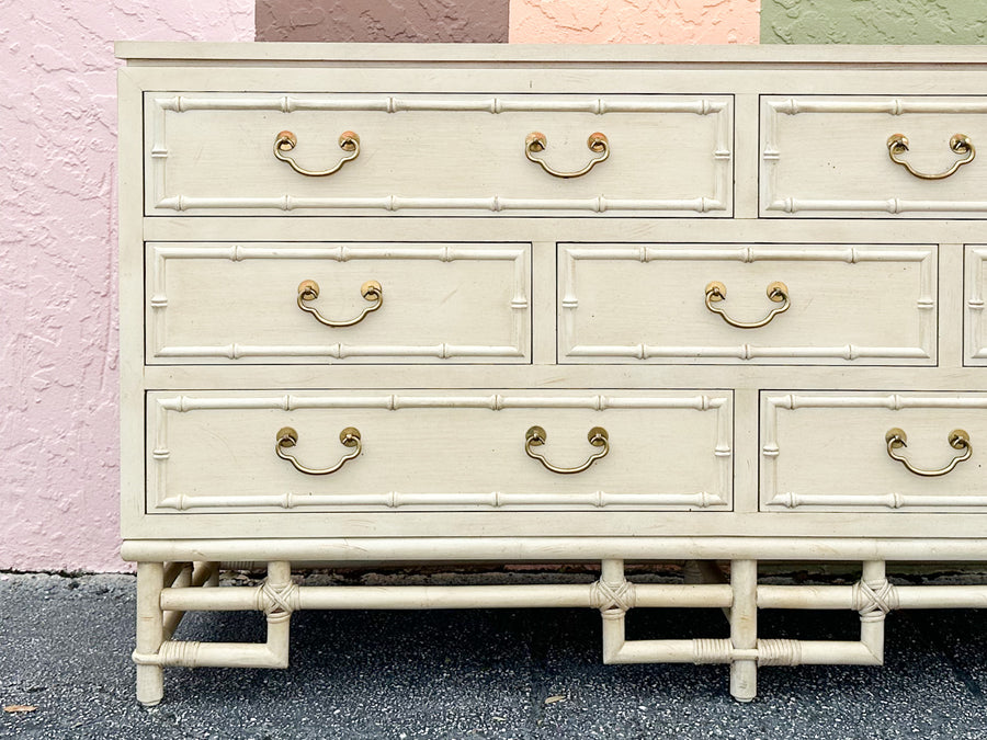 Ficks Reed Faux Bamboo and Rattan Dresser