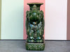 Terracotta Emerald Green Elephant Garden Seat