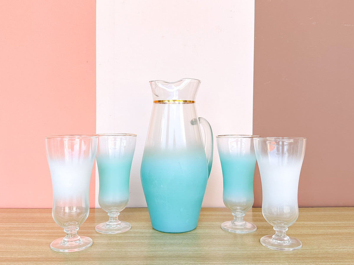 Set of Kips Bay Show House Blendo Glassware and Pitcher