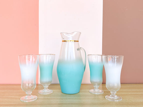 Set of Blendo Glassware and Pitcher