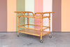Old Florida Rattan Bar Cart