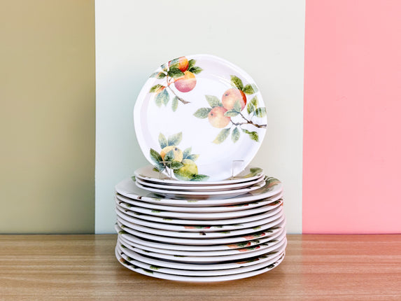 Set of Orange Salad and Bread Plates