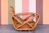 Frankl Style Six Band Rattan Lounge Chair