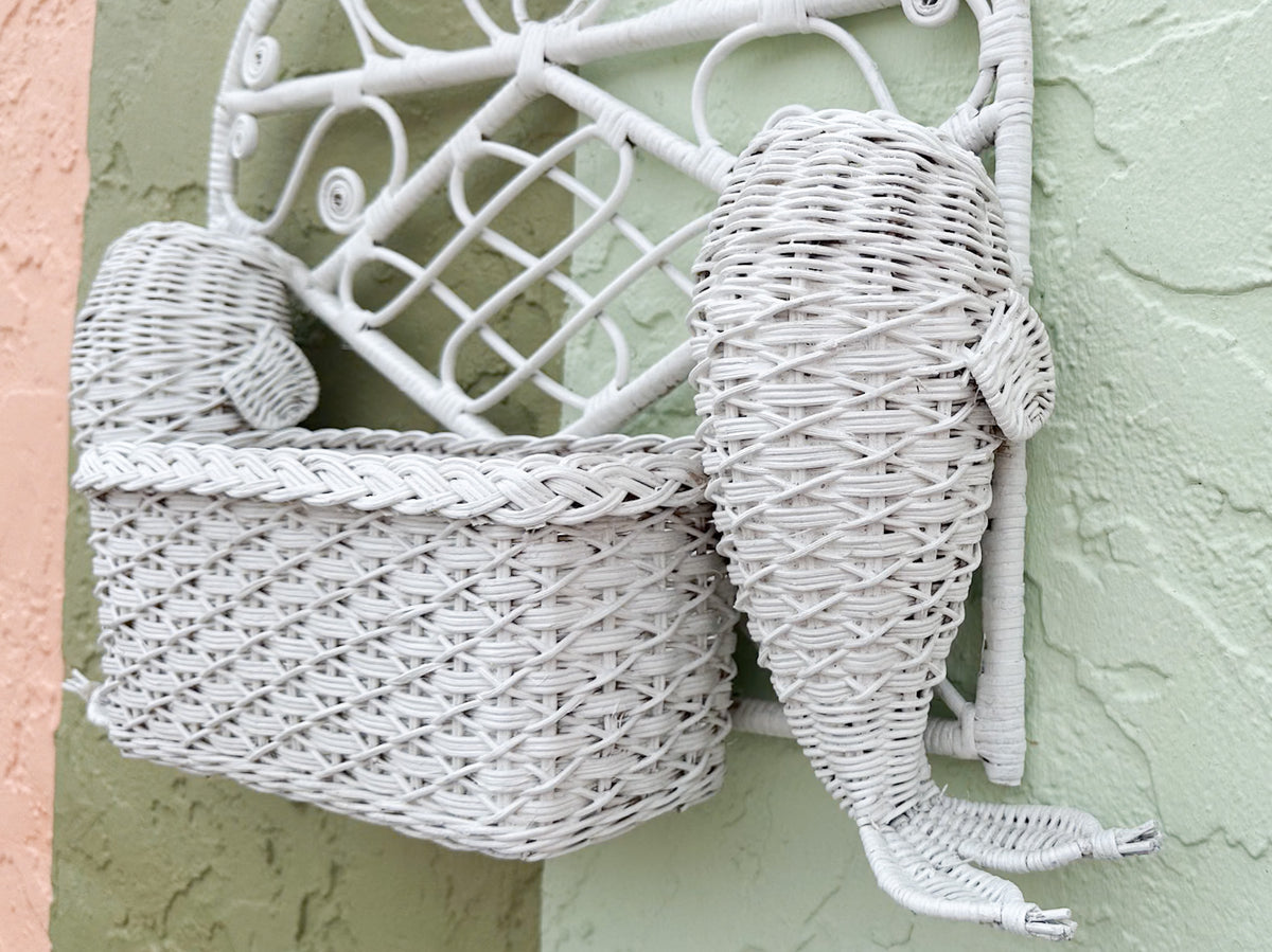 Fish Tail Wicker Wall Basket