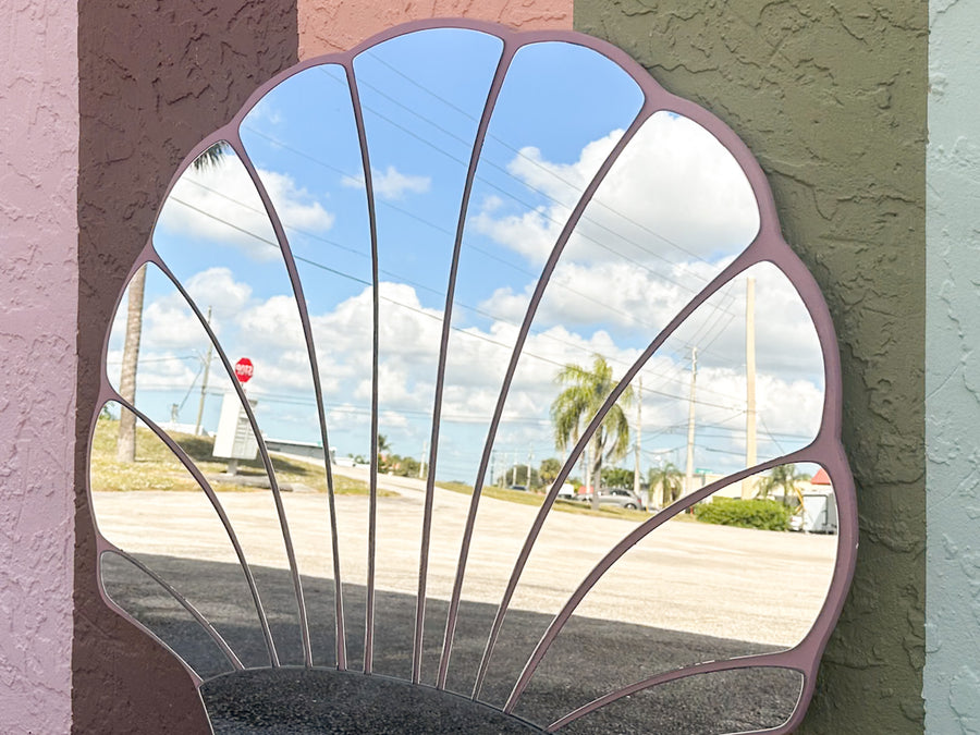 Pink Clam Shell Mirror
