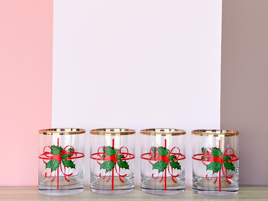 Holiday Ice Bucket and Glassware Set