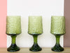Set of Six MCM Green Glassware