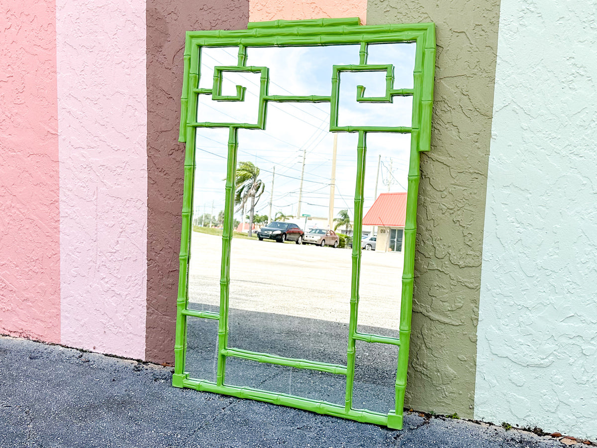 Gorg Green Greek Key Mirror