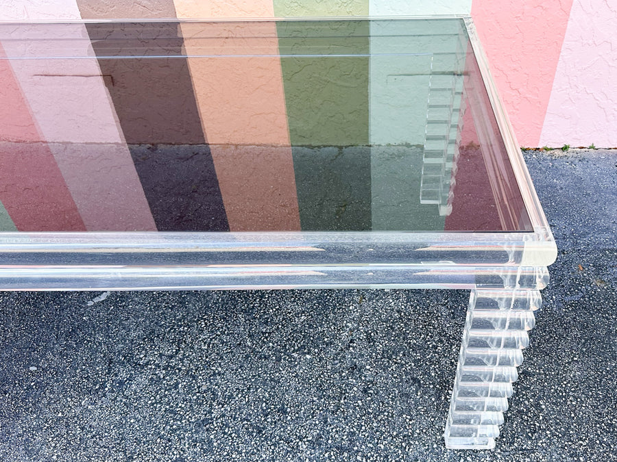 Fab Glam Lucite Stacked Dining Table