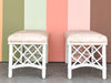 Pair of Ficks Reed Rattan Benches