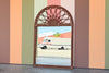 West Indies Style Rattan Arch Mirror