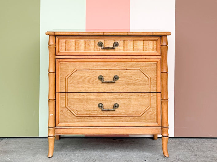 Oversized Faux Bamboo NIghtstand