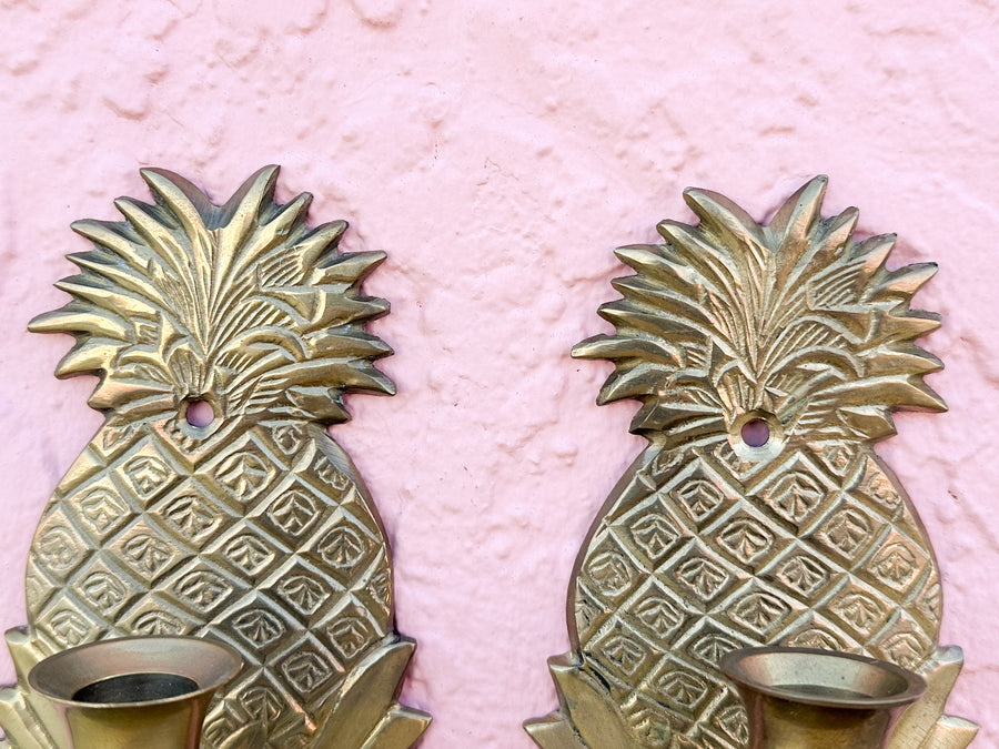 Brass Pineapple Wall Sconces