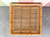 Large Old Florida Rattan Ottoman