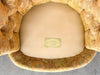 Pair of Golden Brocade Barrel Chairs on Castors