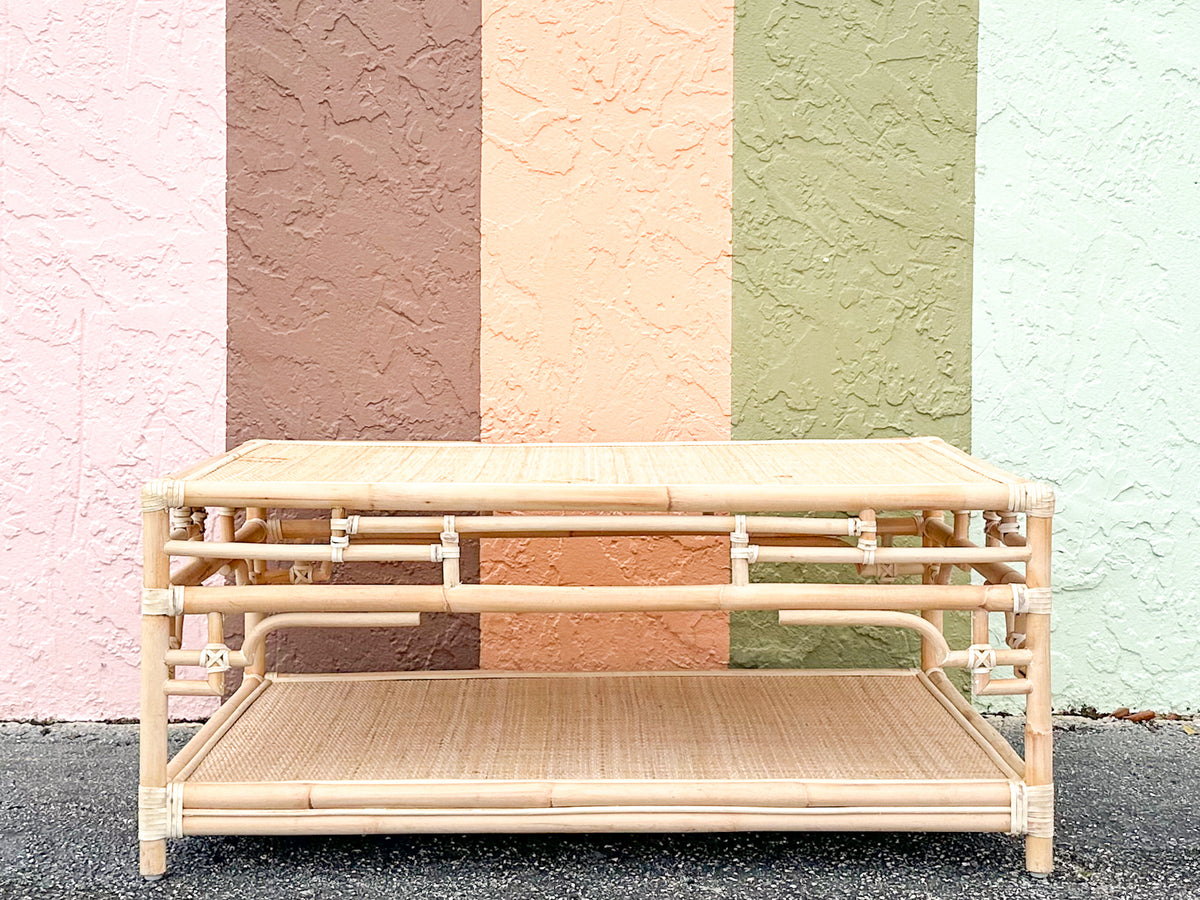 Kips Bay Pagoda Rattan Coffee Table
