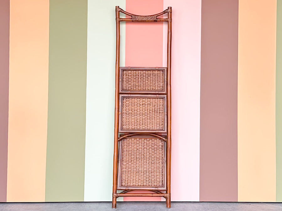 Island Chic Folding Rattan Etagere
