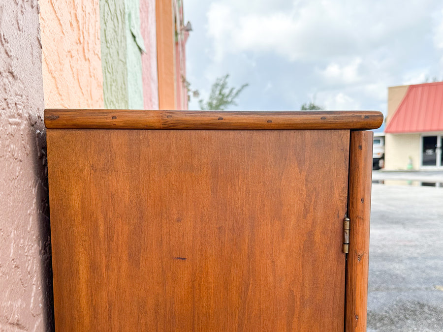 Cute Coastal Cane and Rattan Cabinet