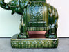 Terracotta Emerald Green Elephant Garden Seat