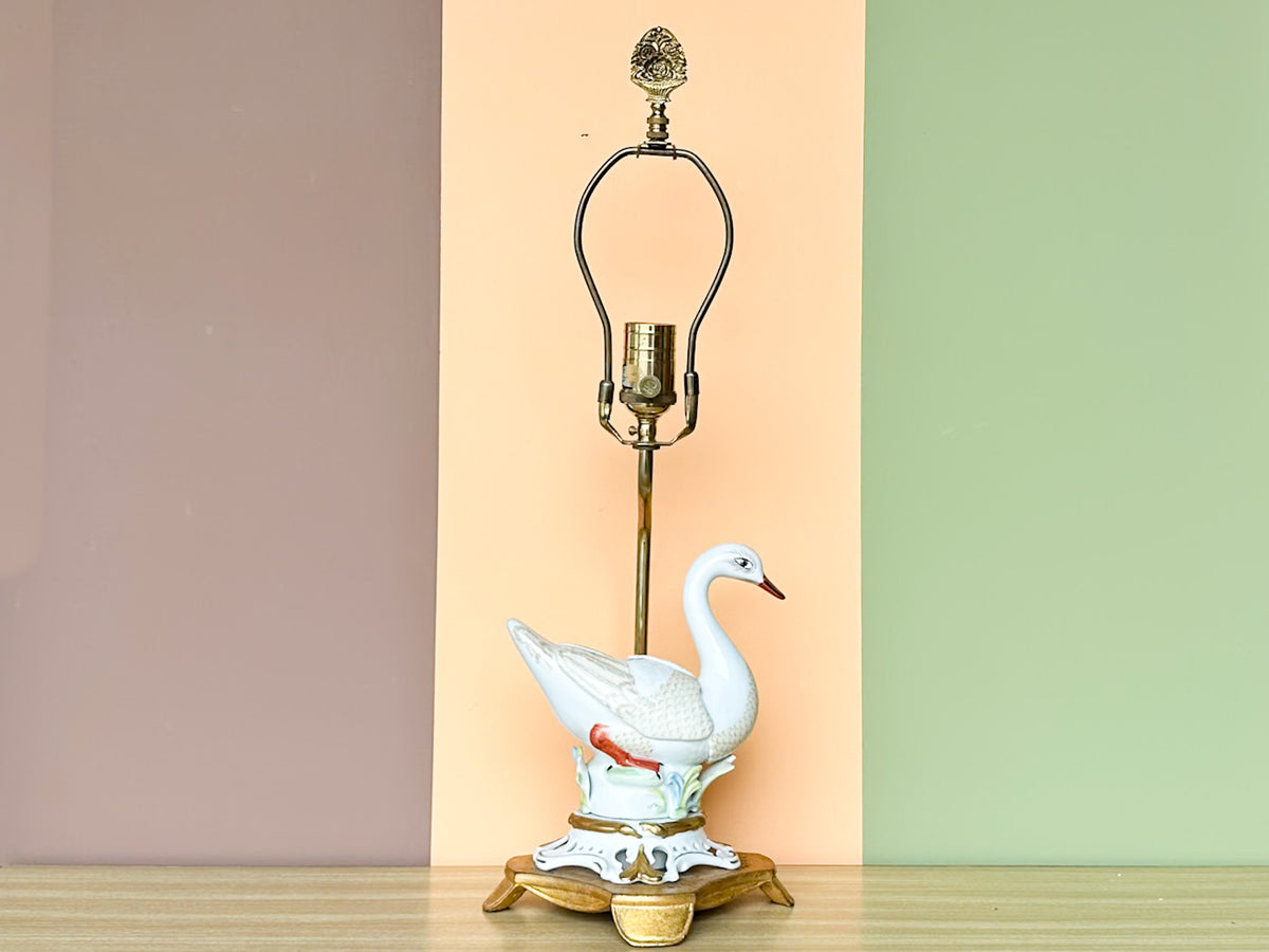 Ceramic Swan Lamp