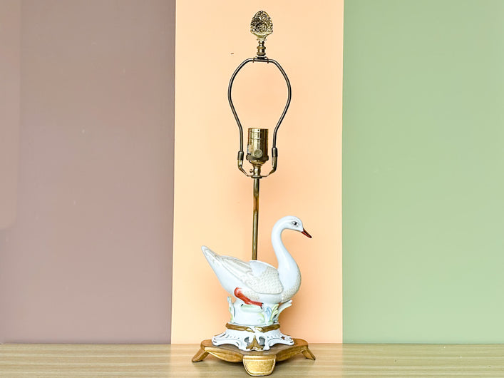 Ceramic Swan Lamp