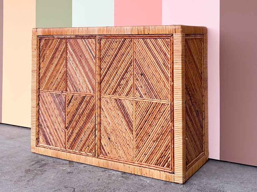 Pencil Reed Rattan Cabinet
