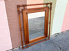 Handsome Rattan Mirror with Brass Detail