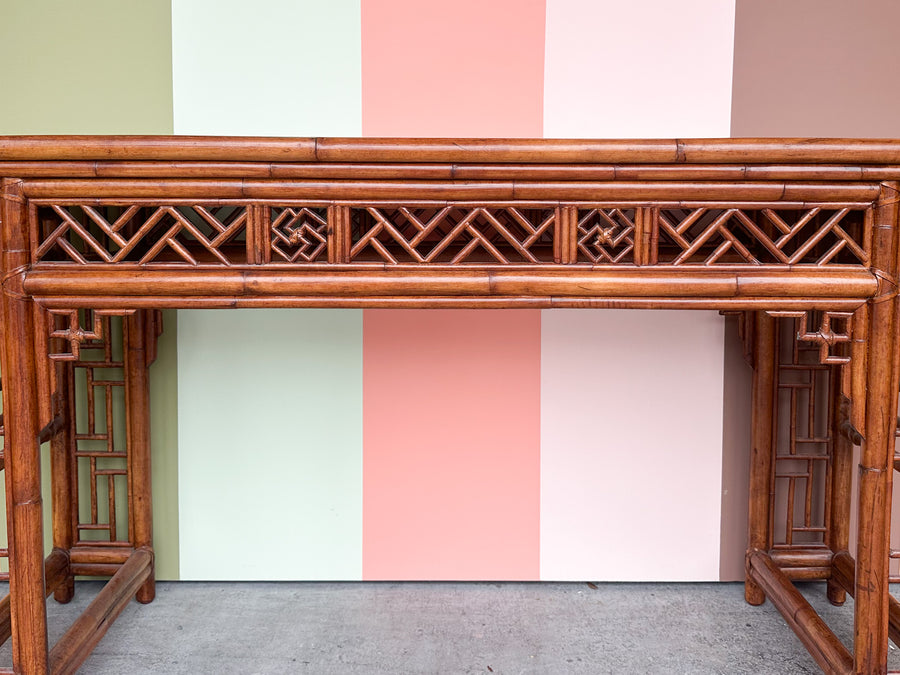 West Indies Style Rattan Console