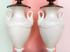 Pair of Swan Life Urn Lamps