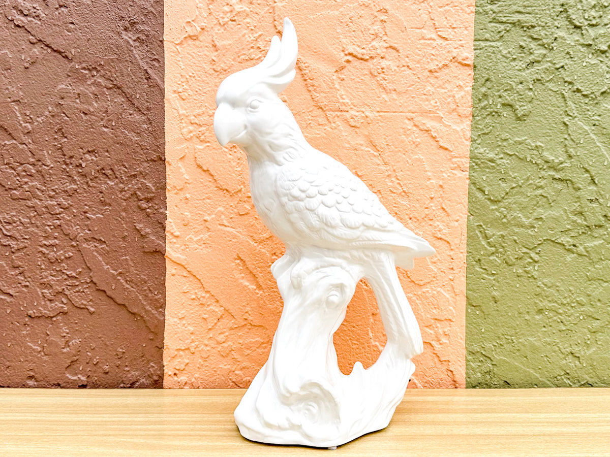 White Ceramic Parrot