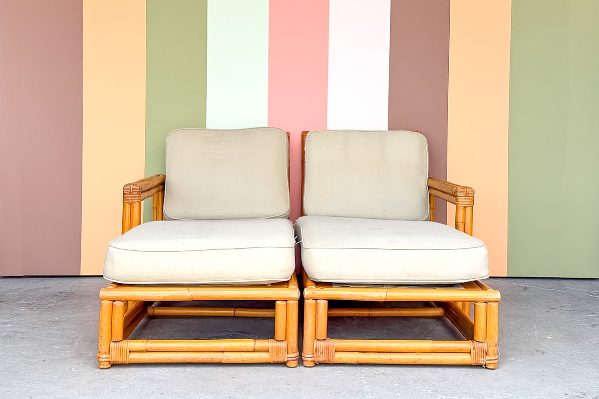 Ficks Reed Two Part Rattan Chaise