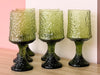 Set of Six MCM Green Glassware