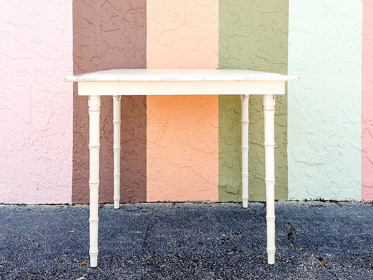 Faux Bamboo Folding Game Table