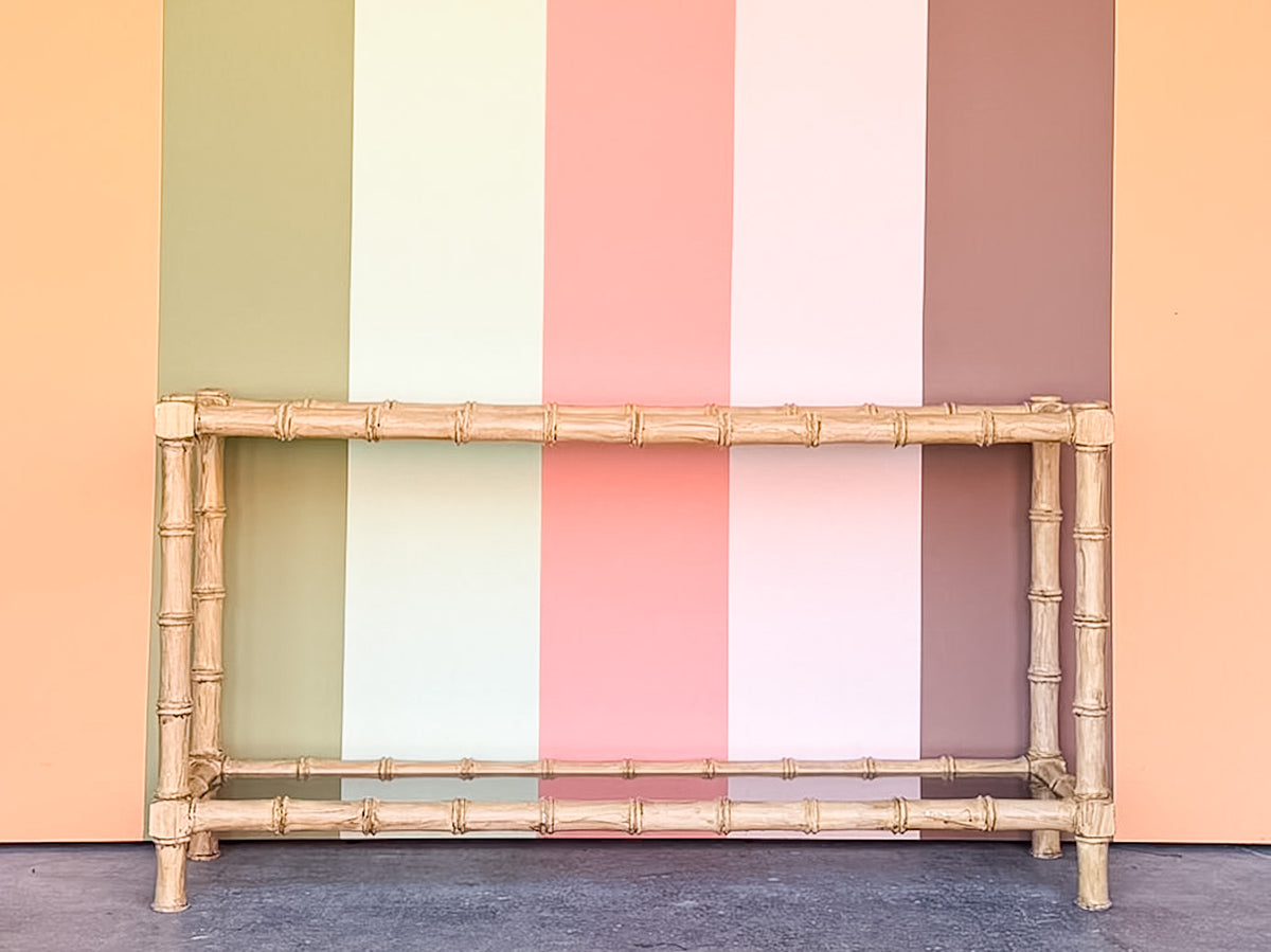 Faux Bamboo Console