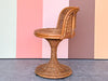 Cute Wicker and Rattan Swivel Vanity Chair