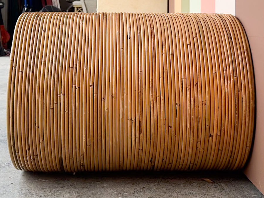 Pencil Reed Rattan Scroll Coffee Table
