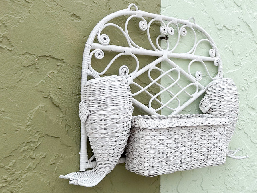 Fish Tail Wicker Wall Basket