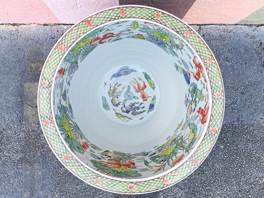 Huge Palm Beach Chic Cachepot