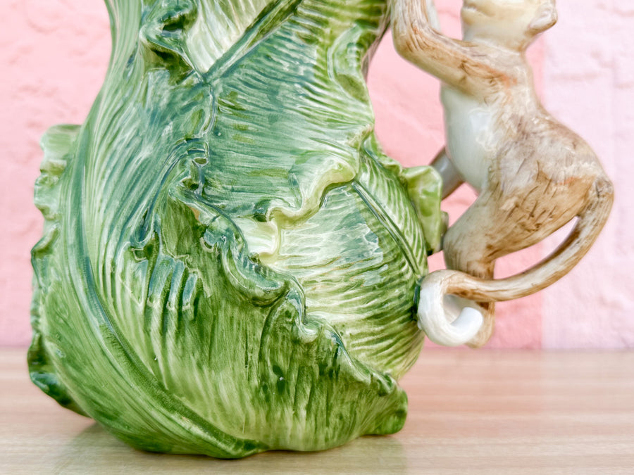 Monkey and Lettuce Leaf Pitcher