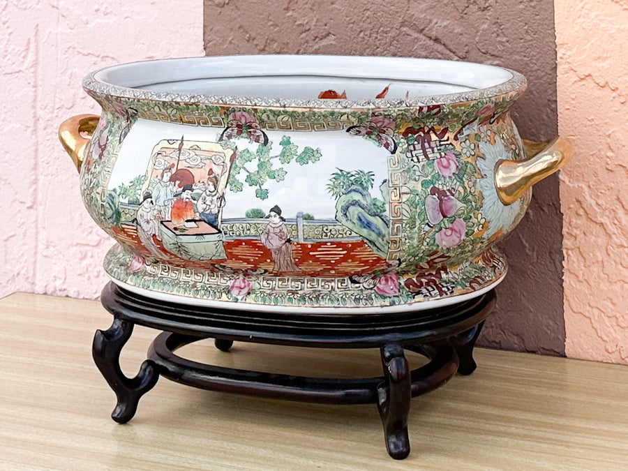 Colorful Chinoiserie Cachepot