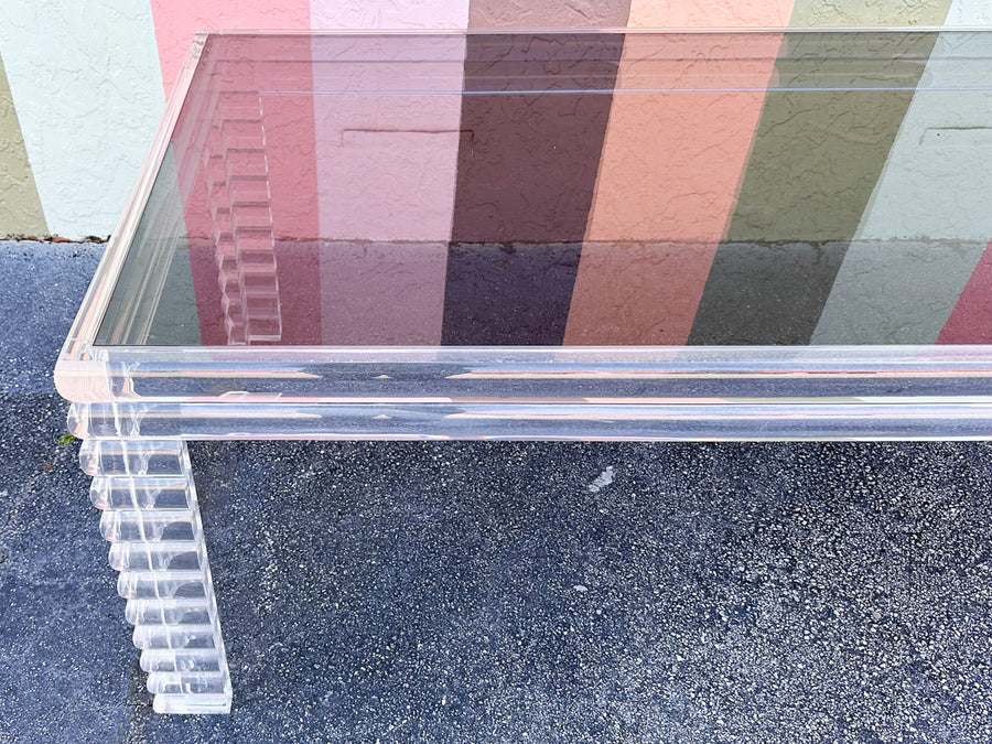 Fab Glam Lucite Stacked Dining Table