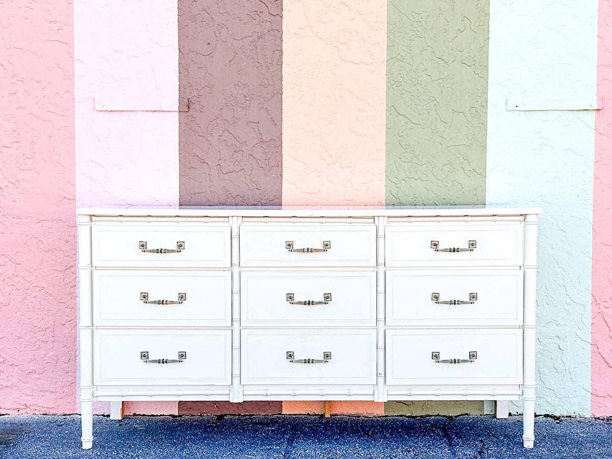 Palm Beach Style Faux Bamboo Dresser