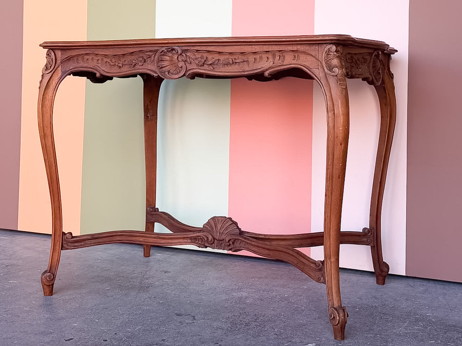 Wood Shell Motif Console