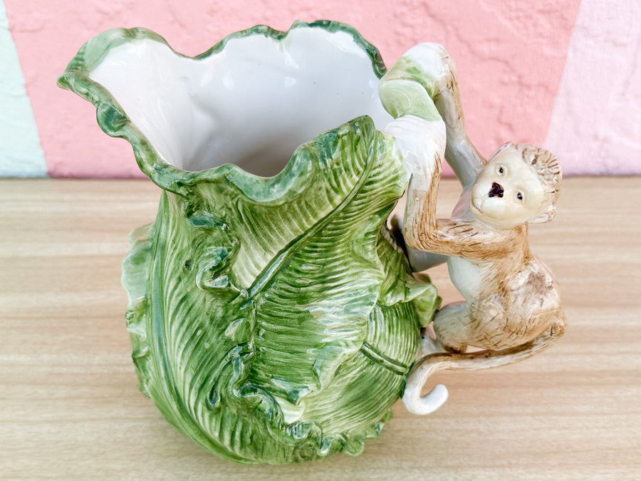 Monkey and Lettuce Leaf Pitcher