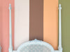 Pair of Painted Cane Spindle Twin Headboards