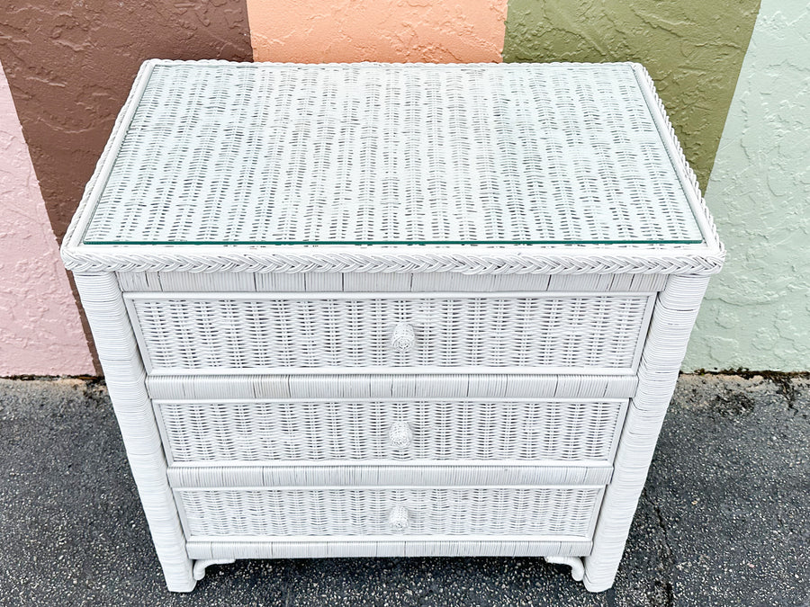 Oversized Wicker Nightstand