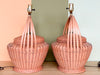 Pair of Peach Basket Lamps