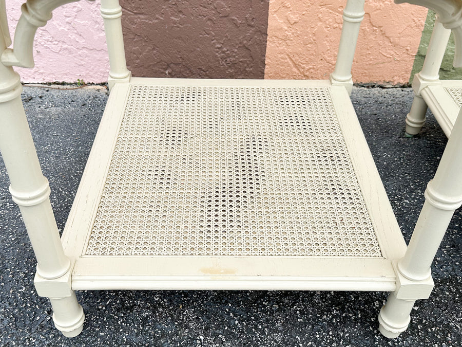 Pair of Faux Bamboo Side Tables