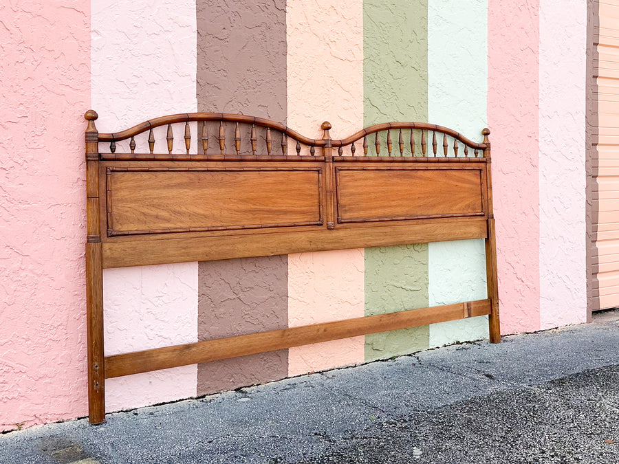 Handsome Thomasville Faux Bamboo King Headboard