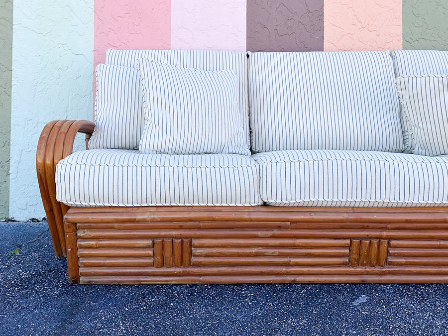 Old Florida Rattan Sofa